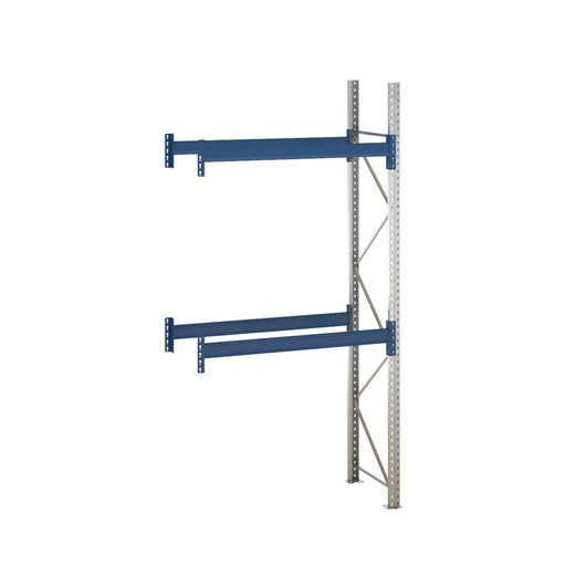 [047870] Estantería de paletización adicional con 2 niveles de carga de 2000 kg cada uno - Dim.: 1440x800x3000h mm - Galvanizado y azul ral 5010