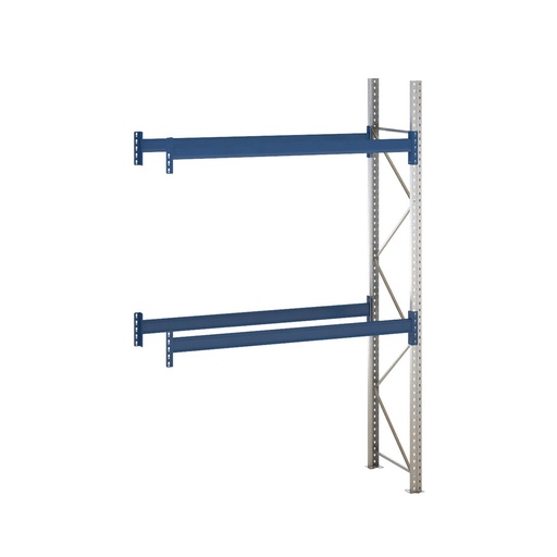 [047872] Estantería de paletización adicional con 2 niveles de carga de 2500 kg cada uno - Dim.: 1890x800x3000h mm - Galvanizado y azul ral 5010