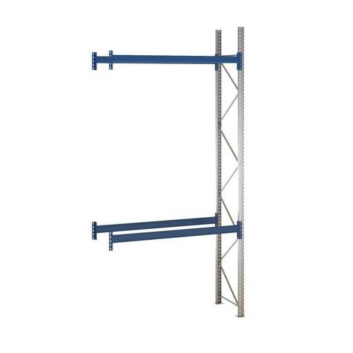 [047904] Estantería de paletización adicional con 2 niveles de carga de 2500 kg cada uno - Dim.: 1900x1100x4000h mm - Galvanizado y azul ral 5010