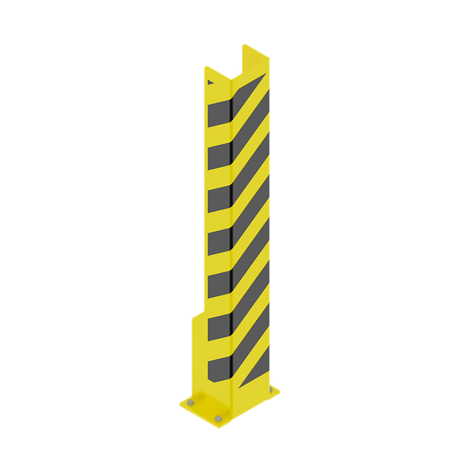 [047974] Protección metálica para puntal de estantería en forma de U - Dim.: 160x160x1200h mm - amarillo ral 1018