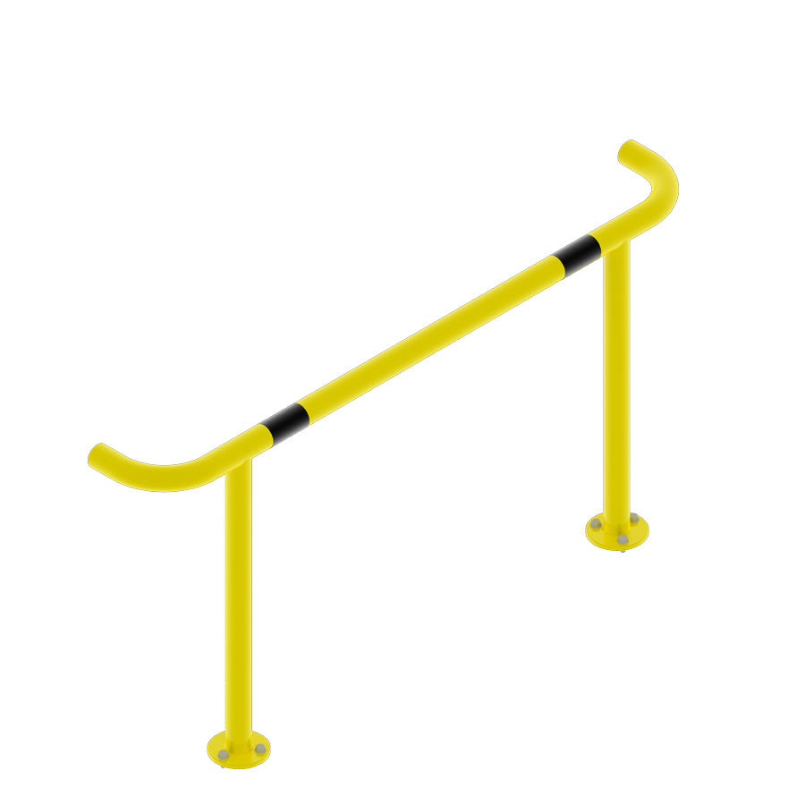 [047978] Protección metálica para bastidor de estantería - Dim.: 1250x150x600h mm - amarillo ral 1018