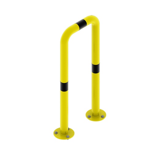 [047995] Arco lineal de protección contra impactos - Dim.: 500x180x1200h mm - Amarillo ral 1018