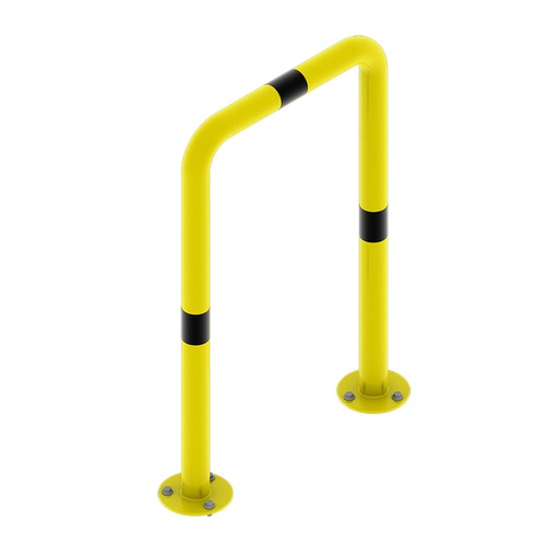 [048018] Arco lineal de protección contra impactos - Dim.: 750x180x1200h mm - Amarillo ral 1018