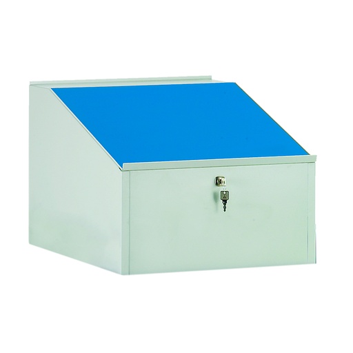 [048020] Atril metálico para carro con superficie para escritura y cajón - Dim.: 500x600x600h mm - Gris ral 7035