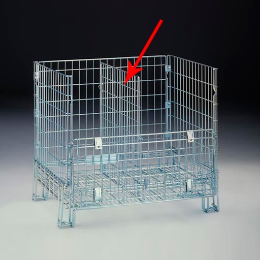 [048116] Separador vertical para contenedor de varilla cincada - Dim.: 785x825h mm - Acero cincado