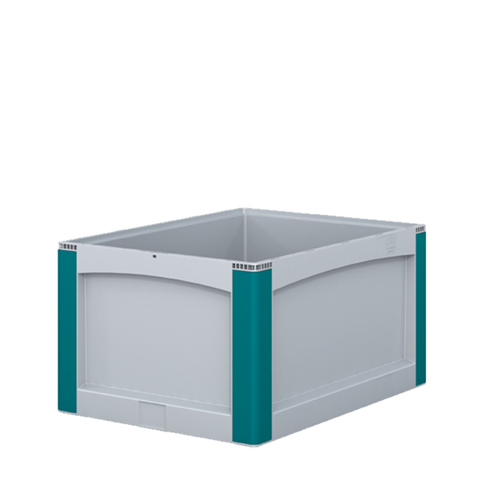 [048131] Contenedor de plástico sin patines - Dim.: 800x600x420h mm - Gris