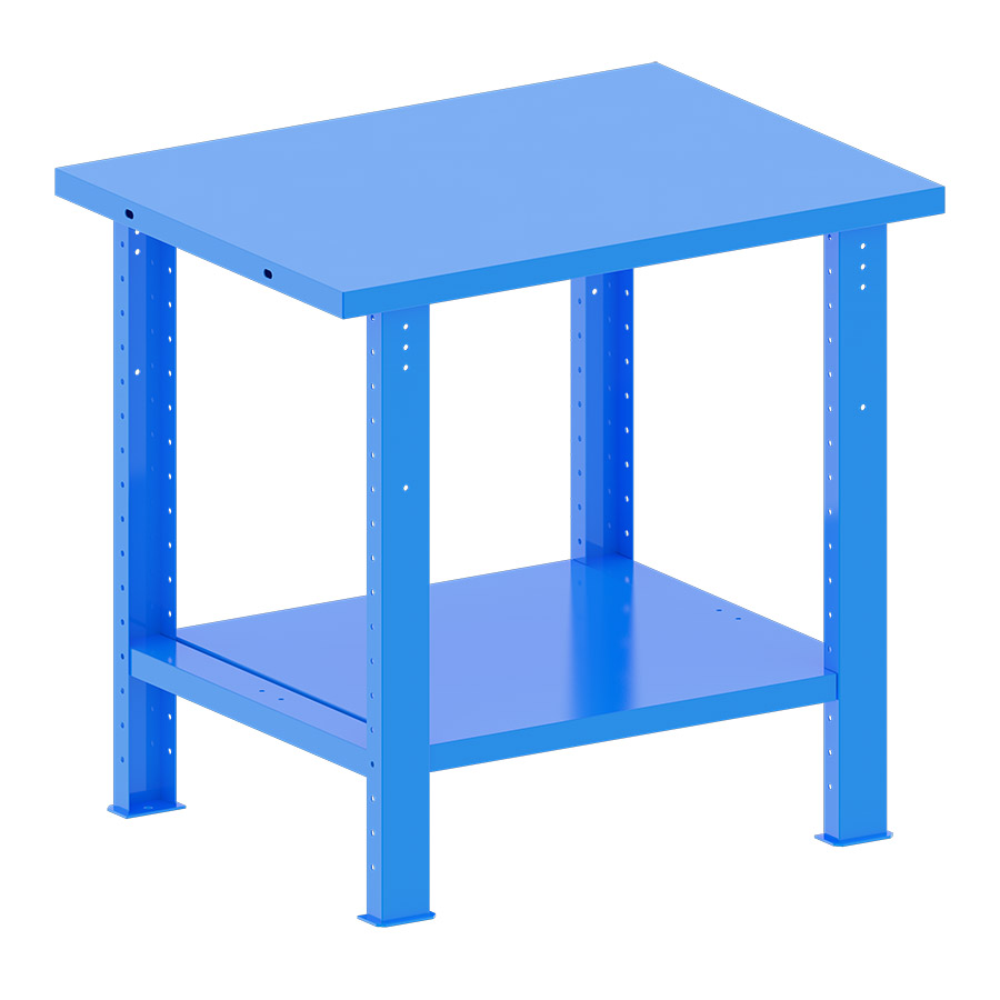 [048180] Banco de trabajo desmontable con encimera de acero - Dim.: 1000x750x940h mm - Azul ral 5012