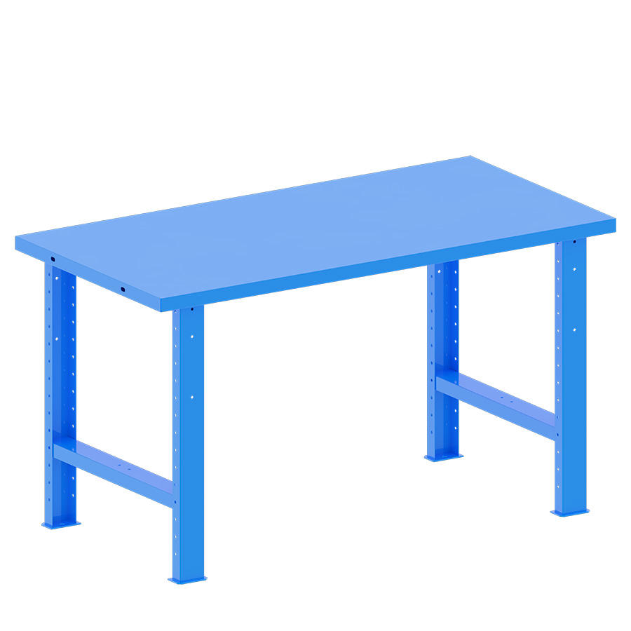 [048199] Banco de trabajo desmontable con encimera de acero - Dim.: 1500x750x840h mm - Azul ral 5012