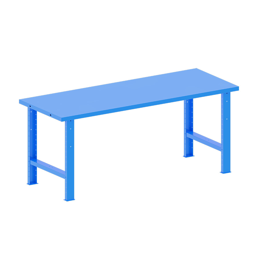 [048241] Banco de trabajo desmontable con encimera de acero - Dim.: 2000x750x840h mm - Azul ral 5012
