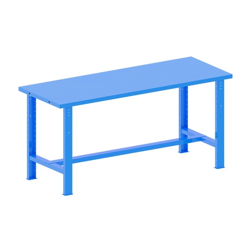 [048263] Banco de trabajo desmontable con encimera de acero - Dim.: 2000x750x940h mm - Azul ral 5012