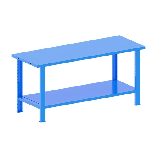 [048264] Banco de trabajo desmontable con encimera de acero - Dim.: 2000x750x940h mm - Azul ral 5012