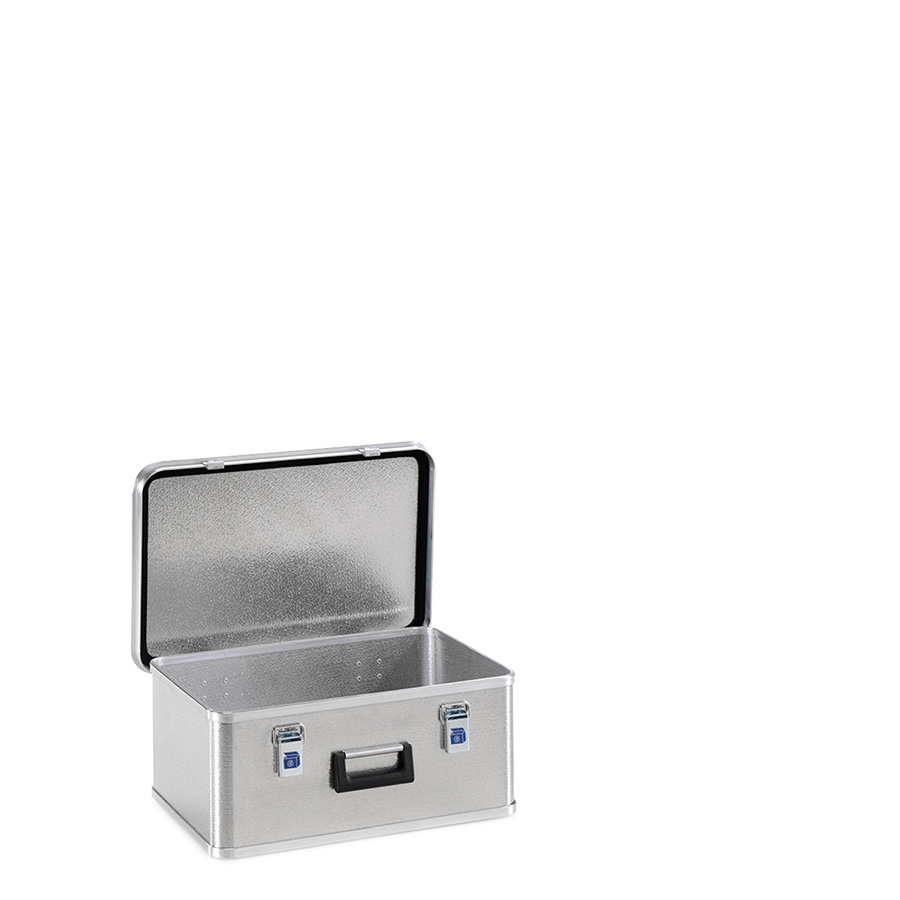 [048338] Arcón de aluminio con tapa, cierres de palanca y asa integrada - Dim.: 585x385x243h mm - Aluminio