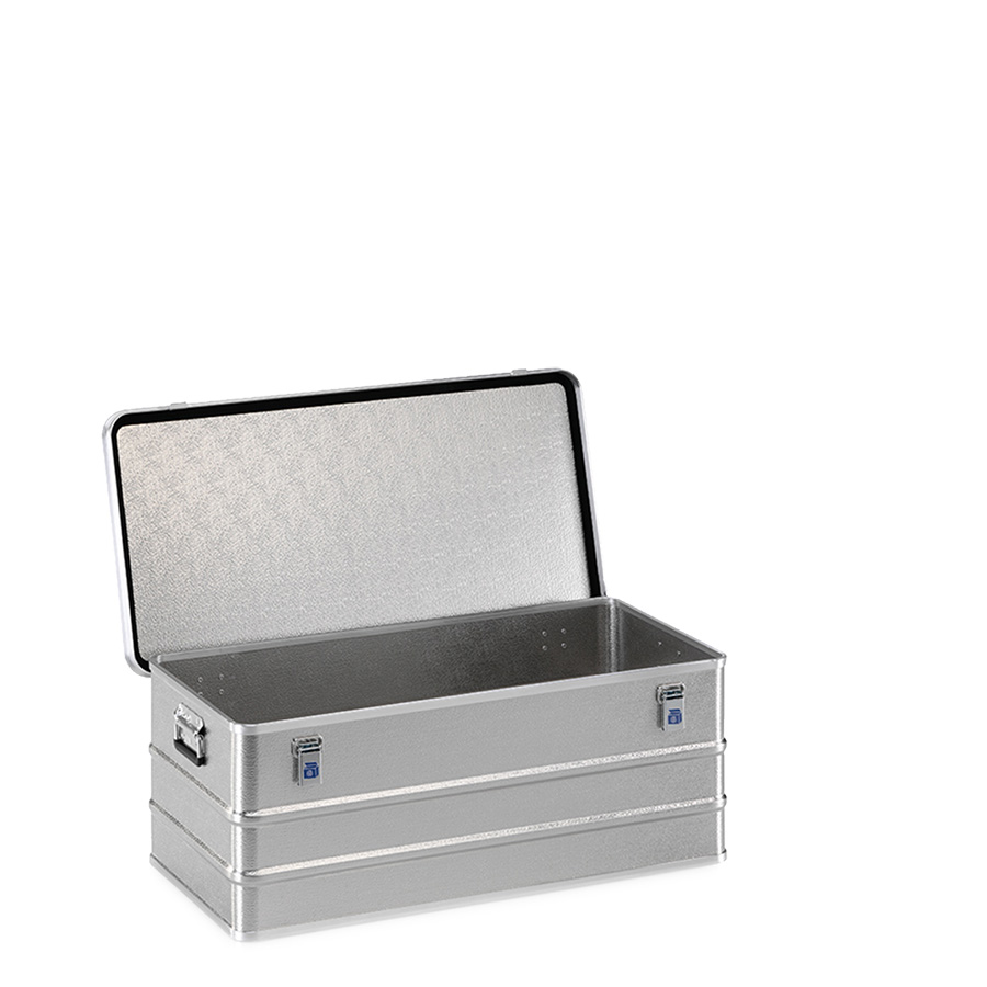 [048342] Arcón de aluminio con tapa, cierres de palanca y asas integradas - Dim.: 985x485x373h mm - Aluminio