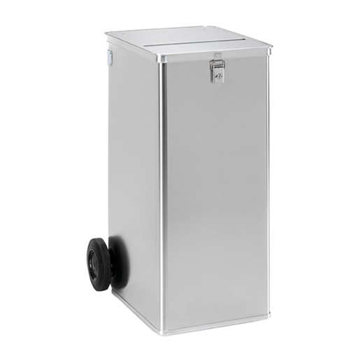 [048370] Basurera de seguridad de 236 l. con ruedas y ranura - Dim.: 575x690x1010h mm - Aluminio