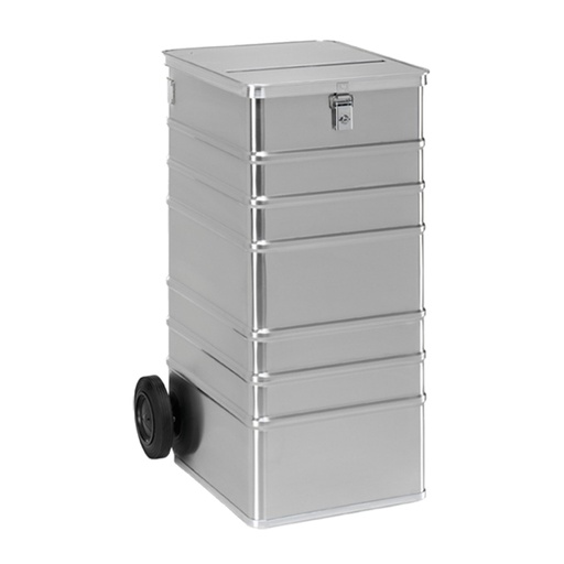 [048371] Basurera de seguridad de 236 l. con ruedas y ranura - Dim.: 575x690x1010h mm - Aluminio