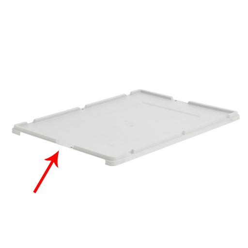 [048403] Tapa encajable plástica para contenedor plástico - Dim.: 800x600x14h mm - Gris claro