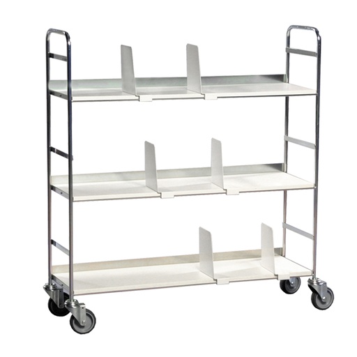 [048562] Carro para oficina de acero con 2 estantes y tope posterior - Dim. plataforma 1000x290x1140h mm - Galvanizado