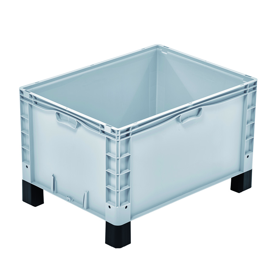 [048581] Contenedor plástico Basicline Plus con pies - Dim.: 800x600x520h mm - Gris