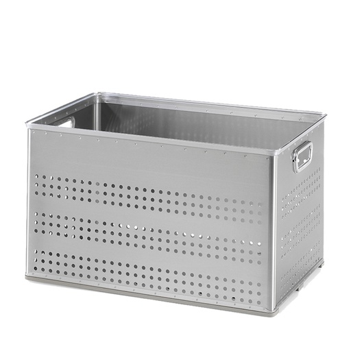 [048627] Caja metálica de aluminio con paredes perforadas - Dim.: 703x436x400h mm - Aluminio