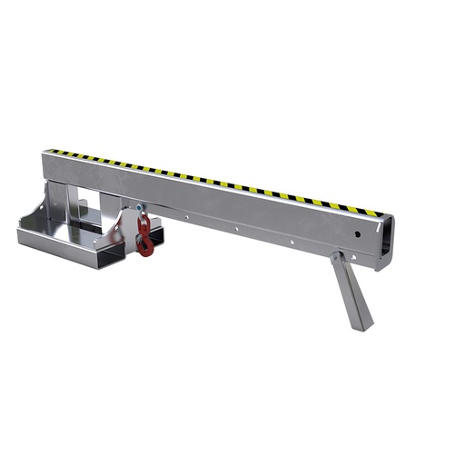 [048723] Brazo con gancho para carga y elevación mediante pinzas de carretilla - Dim.: 2000x490x480h mm - Galvanizado