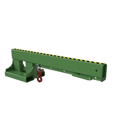 [048724] Brazo con gancho para carga y elevación mediante pinzas de carretilla - Dim.: 2000x500x520h mm - Acero pintado