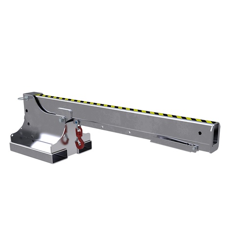 [048727] Brazo con gancho para carga y elevación mediante pinzas de carretilla - Dim.: 2050x540x560h mm - Galvanizado
