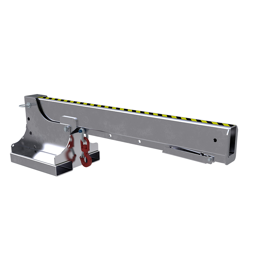 [048729] Brazo con gancho para carga y elevación mediante pinzas de carretilla - Dim.: 2050x550x560h mm - Galvanizado