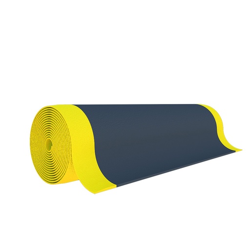[048746] Rollo de alfombra antifatiga de vinilo - Dim.: 1,22x18,3 m - Negro y amarillo