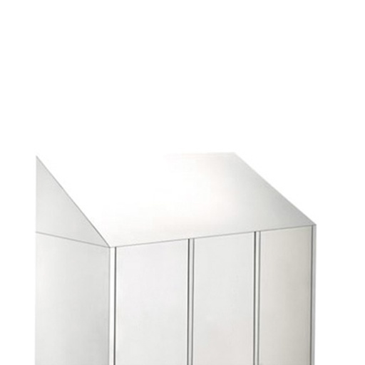 [048862] Techo inclinado metálico para taquilla de 3 cuerpos - Dim.: 1188x460x300h mm - Gris ral 7035