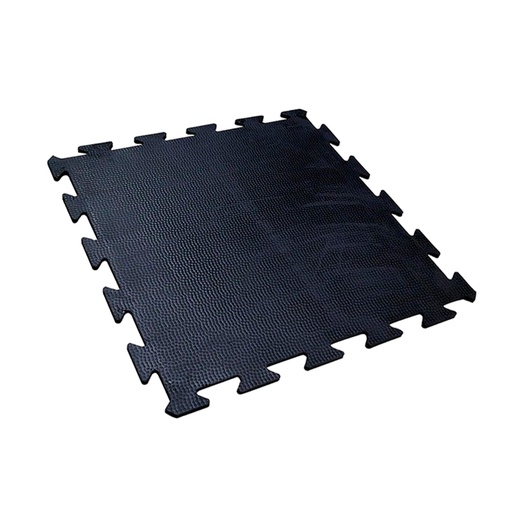 [048868] Loseta de caucho de alta resistencia con superficie rugosa - Dim.: 1000x1000x16h mm - Negro