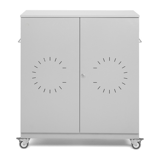 [048923] Armario para el almacenamiento de ordenadores portátiles a dos caras - Dim.: 950x450x1100h mm - Gris ral 7035