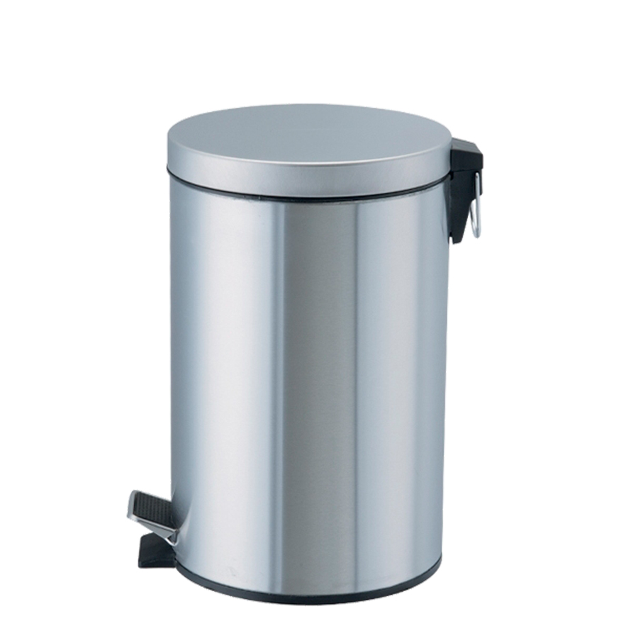 [049134] Papelera de 20 lts. de acero inoxidable con apertura a pedal - Dim.: Ø292x445h mm - Inoxidable