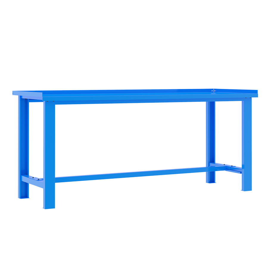 [049346] Banco de trabajo desmontable con encimera de acero - Dim.: 2000x700x890h mm - Azul ral 5015