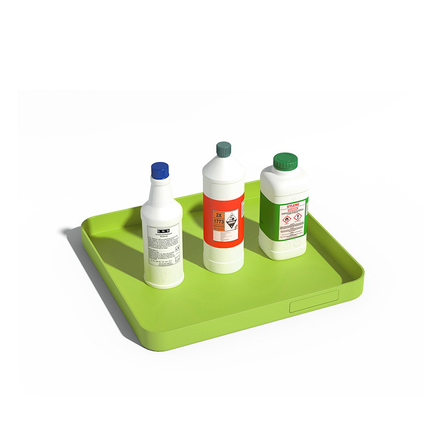 [049370] Cubeta colectora plástica de 5 lts. de capacidad para recipientes pequeños - Dim.: 445x415x45h mm - Verde