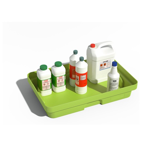 [049382] Cubeta colectora plástica de 20 lts. de capacidad para recipientes pequeños - Dim.: 640x410x115h mm - Verde