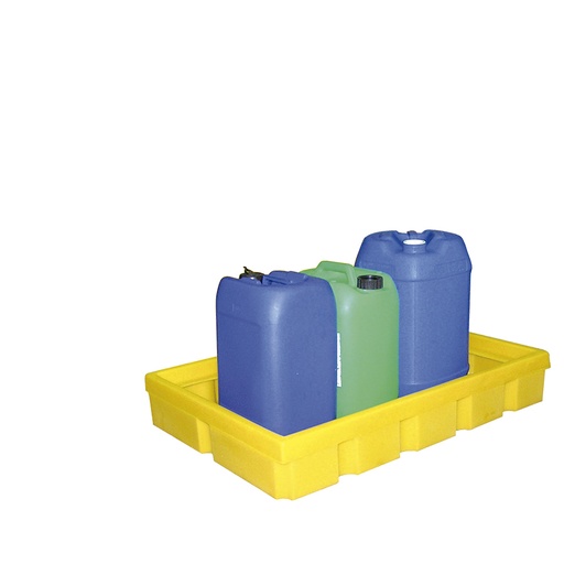 [049408] Cubeta colectora plástica de 100 lts. de capacidad para botellas y garrafas - Dim.: 990x645x145 mm - Amarillo