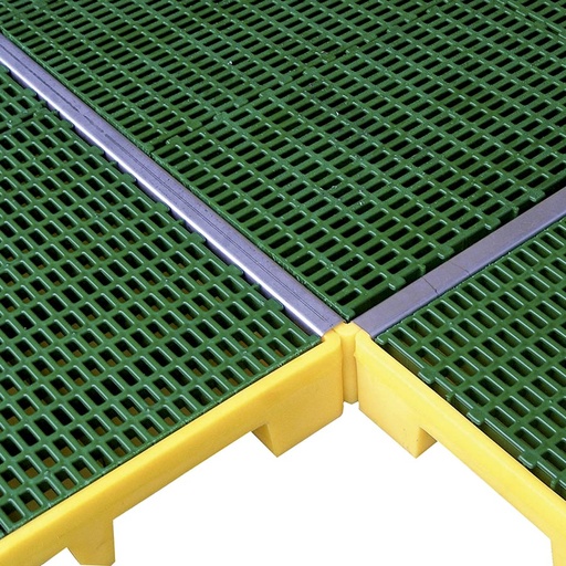 [049502] Perfil metálico para la unión de cubetas colectoras - Dim.: 750x40x35h mm - Inoxidable