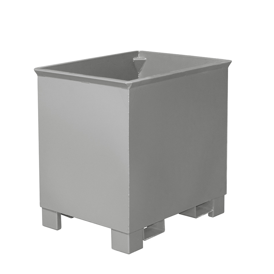 [049546] Contenedor metálico apilable de paredes lisas y 0,3 m3 de capacidad - Dim.: 620x840x800h mm - Gris ral 7005