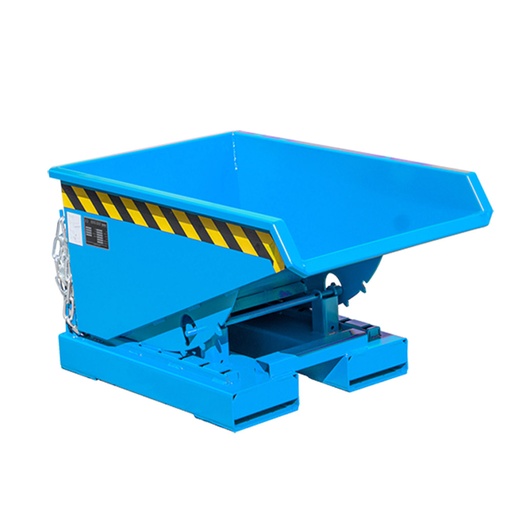 [049687] Contenedor metálico autobasculante eco de 0,15 m³ de capacidad - Dim.: 960x640x540 mm - azul ral 5012