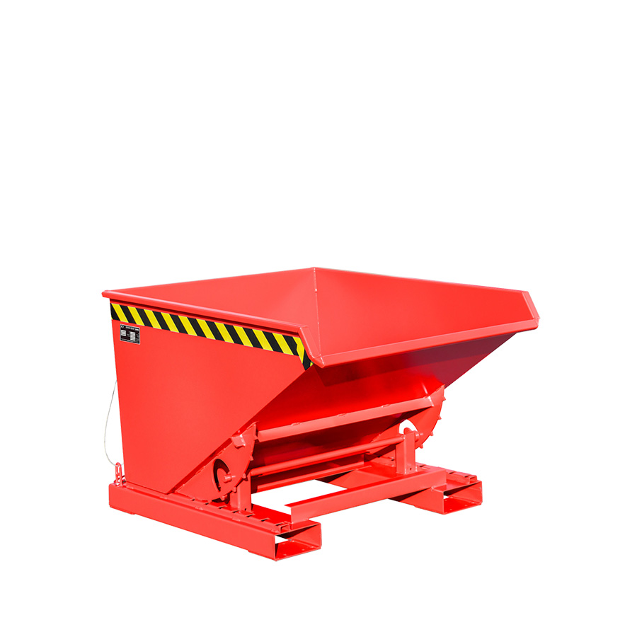 [049694] Contenedor metálico autobasculante eco de 0,6 m³ de capacidad - Dim.: 1260x1070x835h mm - rojo ral 3000