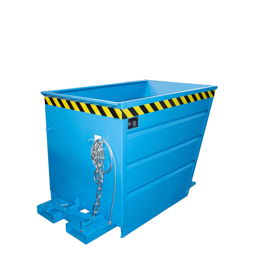 [049765] Contenedor autobasculante eco - Capacidad 0,70 m³ - Dim.: 1440x800x890 mm - azul ral 5012