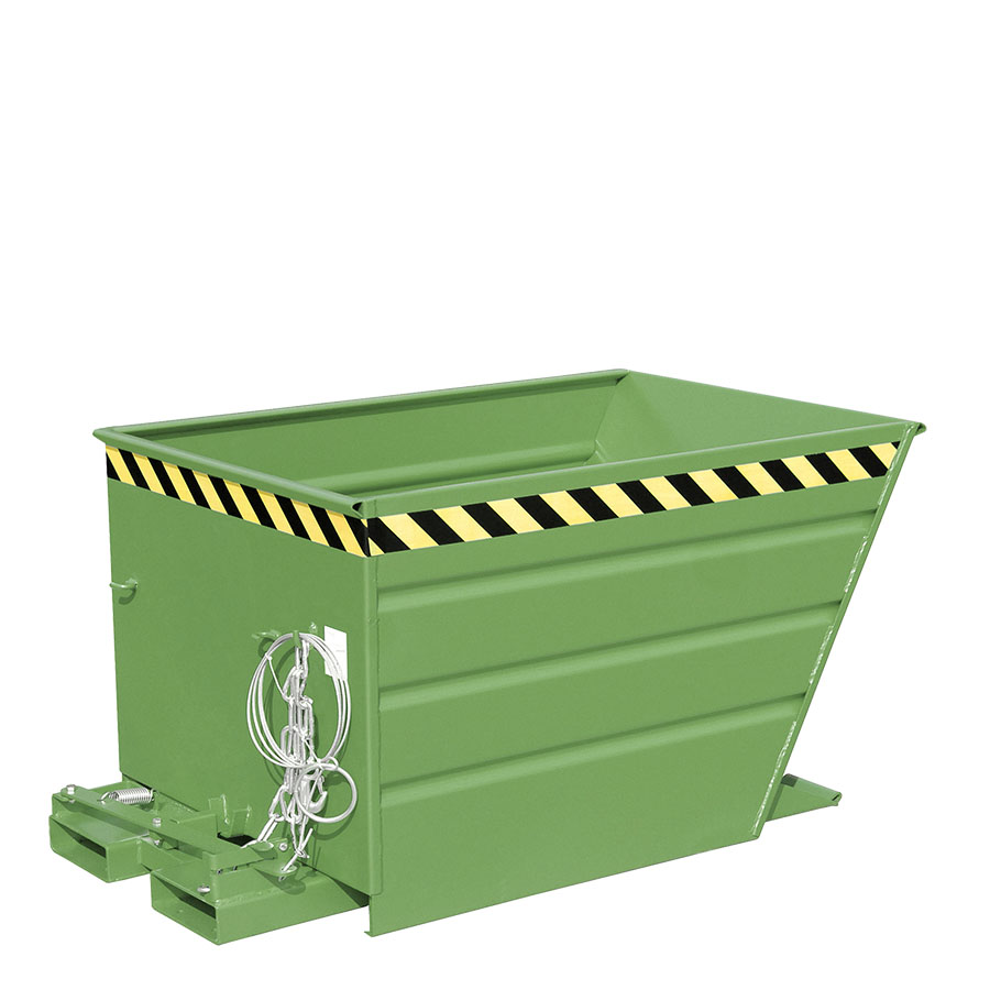 [049770] Contenedor autobasculante eco - Capacidad 0,90 m³ - Dim.: 1370x1200x730 mm - verde ral 6011