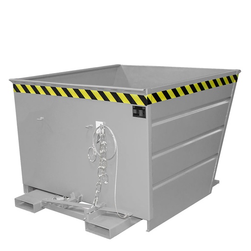 [049775] Contenedor autobasculante eco - Capacidad 1,10 m³ - Dim.: 1440x1200x890 mm - gris ral 7005