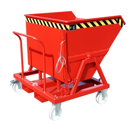 [049784] Contenedor móvil autobasculante eco - Capacidad 0,55 m³ - Dim.: 1245x1200x1170h mm - rojo ral 3000