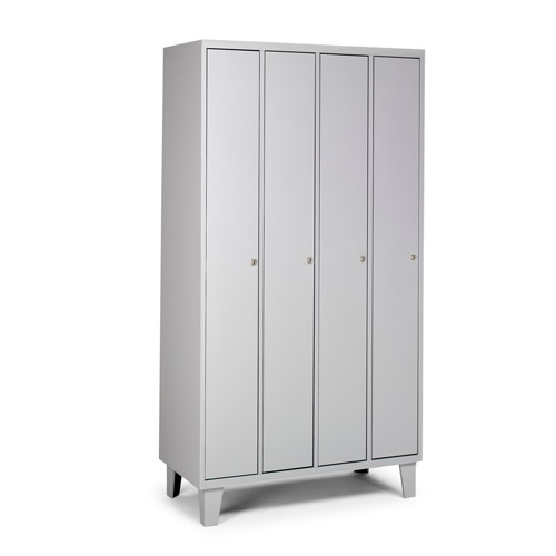 [049792] Armario ropero metálico con 4 puertas para vestuario - Dim.: 1200x460x1780h mm - Gris ral 7035