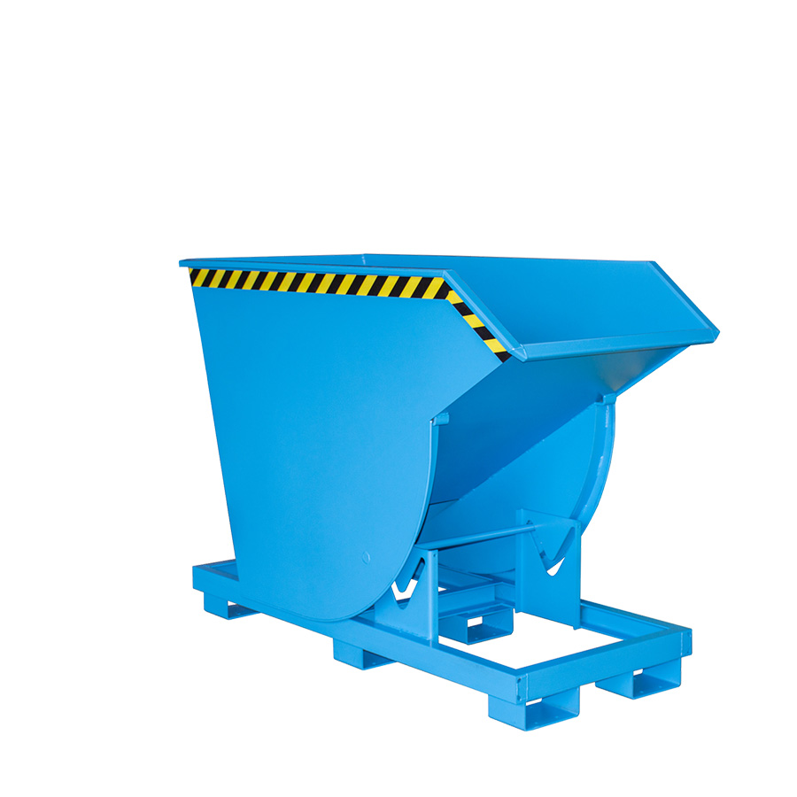 [049824] Contenedor metálico basculante estándar de 0,75 m³ - Dim.: 1760x820x1270h mm - azul ral 5012