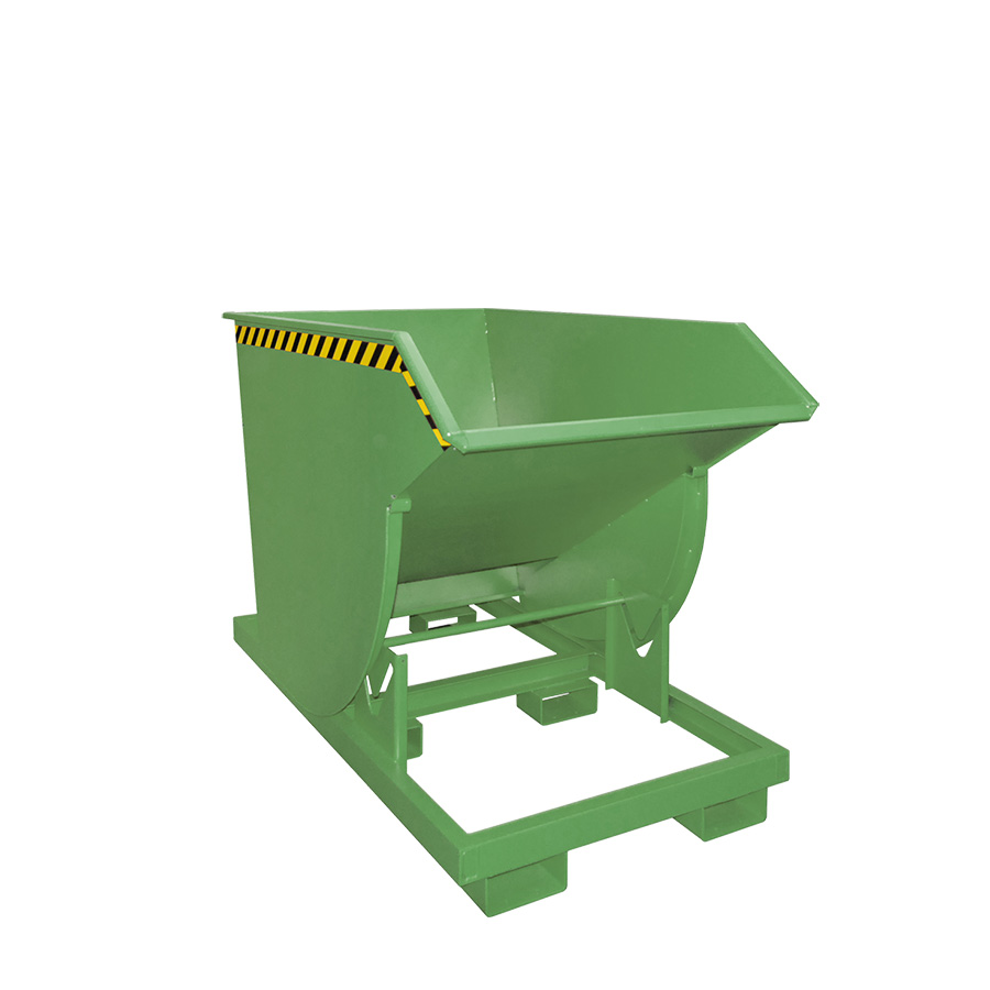 [049957] Contenedor metálico basculante estándar de 1,0 m³ - Dim.: 1760x1060x1270h mm - verde ral 6011