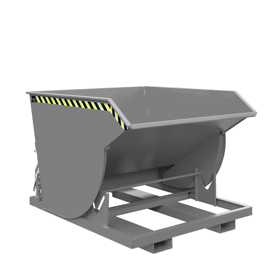 [049962] Contenedor metálico basculante estándar de 1,5 m³ - Dim.: 1760x1560x1270h mm - gris ral 7005