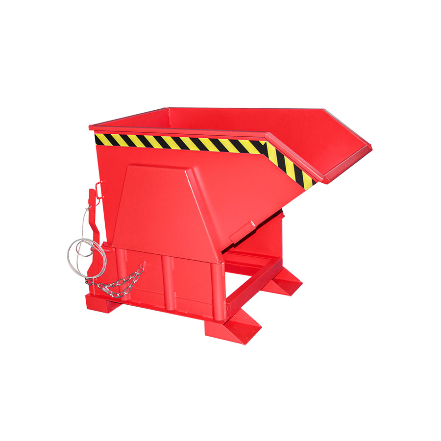 [049972] Contenedor metálico basculante estándar de 0,5 m³ - Dim.: 1455x850x1070h mm - rojo ral 3000