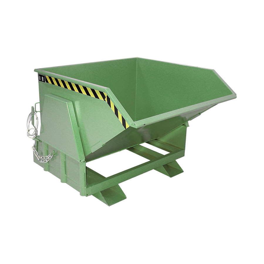 [050040] Contenedor metálico basculante estándar de 1,0 m³ - Dim.: 1455x1400x1070h mm - verde ral 6011